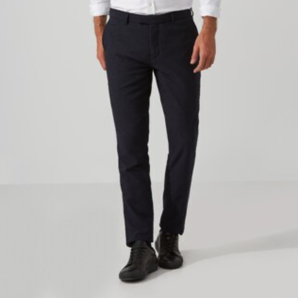 Frank & Oak textured trousers navy 34/34